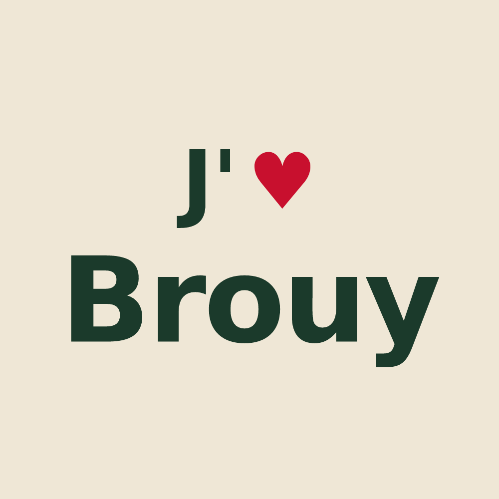 Tote bag personnalisé Brouy — design J'aime Brouy