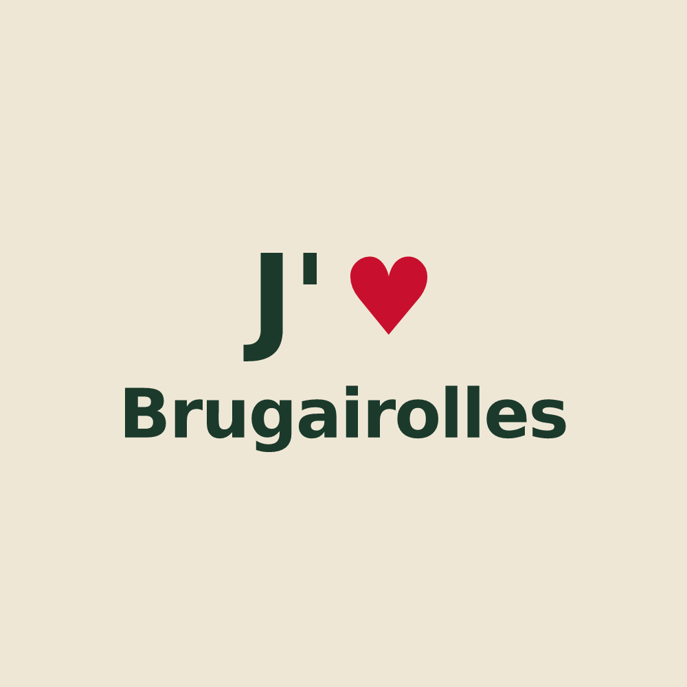 Tote bag personnalisé Brugairolles — design J'aime Brugairolles