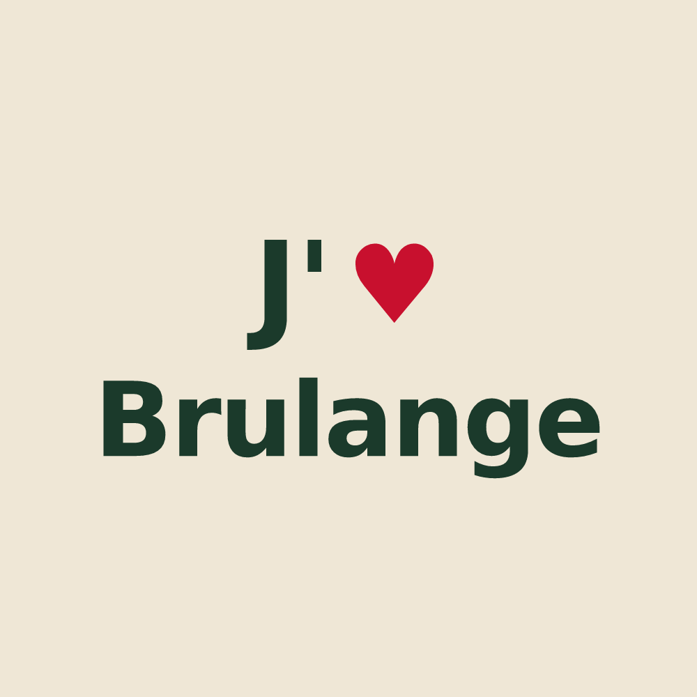 Tote bag personnalisé Brulange — design J'aime Brulange