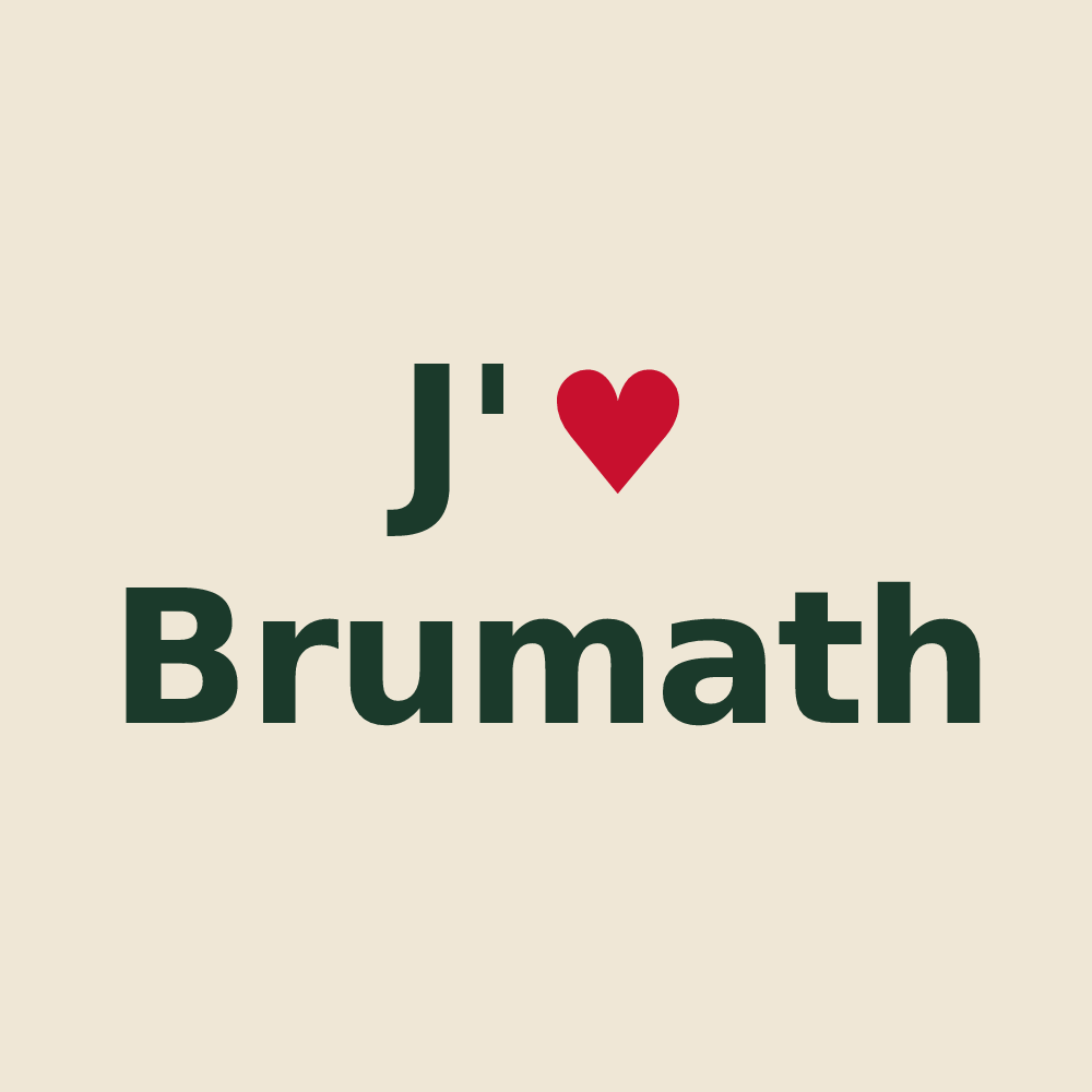 Tote bag personnalisé Brumath — design « J'aime Brumath » imprimé sur le tote bag