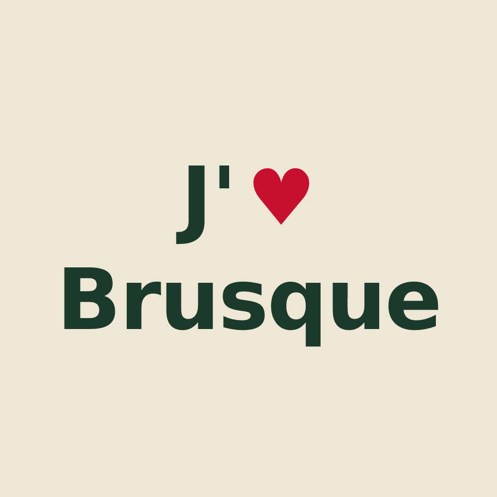 Tote bag personnalisé Brusque — design J'aime Brusque