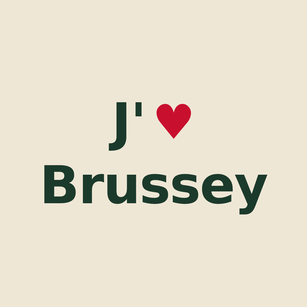 Tote bag personnalisé Brussey — design J'aime Brussey