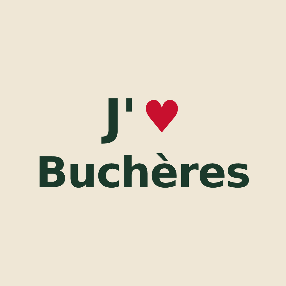 Tote bag personnalisé Buchères — design J'aime Buchères