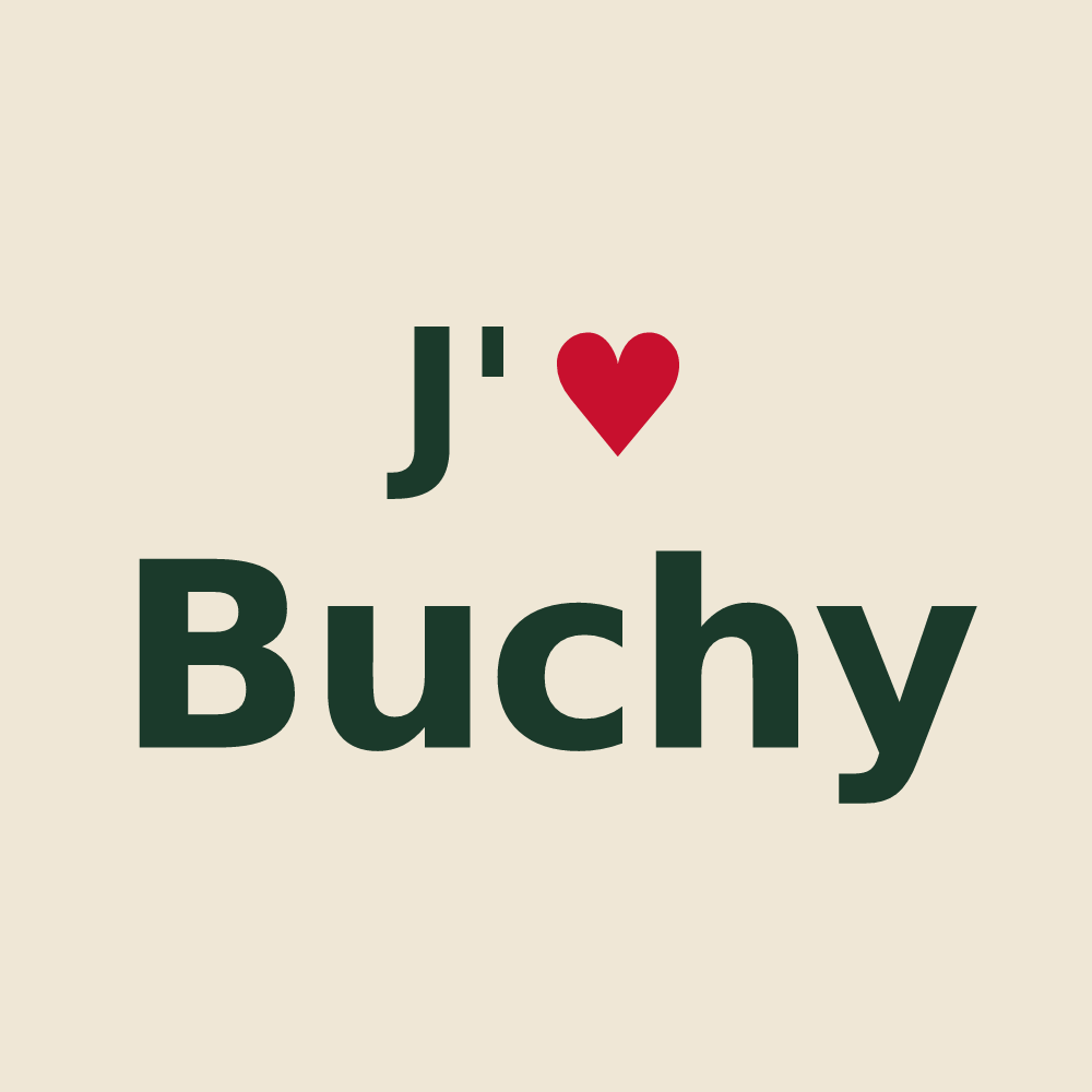 Tote bag personnalisé Buchy — design J'aime Buchy