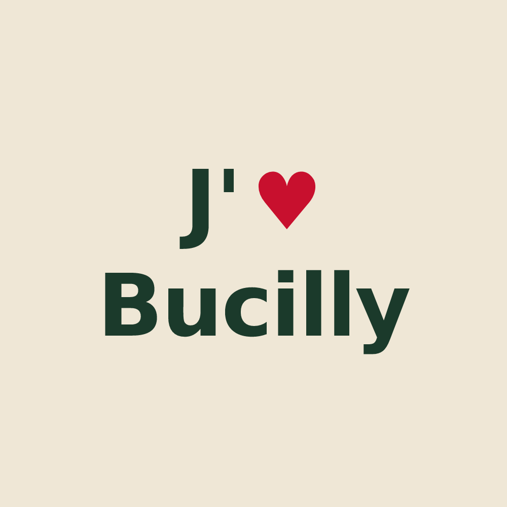 Tote bag personnalisé Bucilly — design J'aime Bucilly