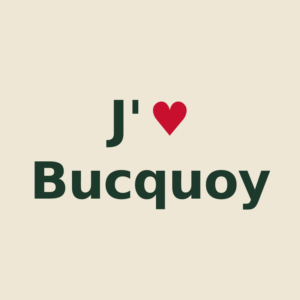 Tote bag personnalisé Bucquoy — design J'aime Bucquoy