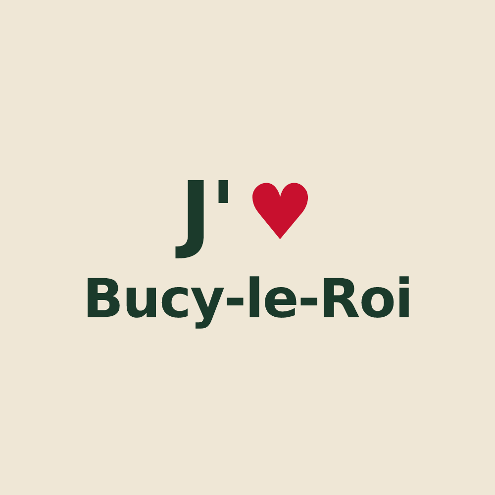 Tote bag personnalisé Bucy-le-Roi — design J'aime Bucy-le-Roi
