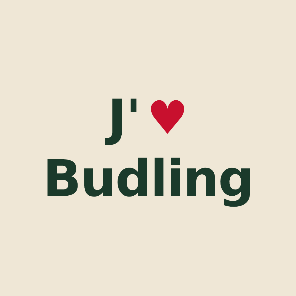 Tote bag personnalisé Budling — design J'aime Budling