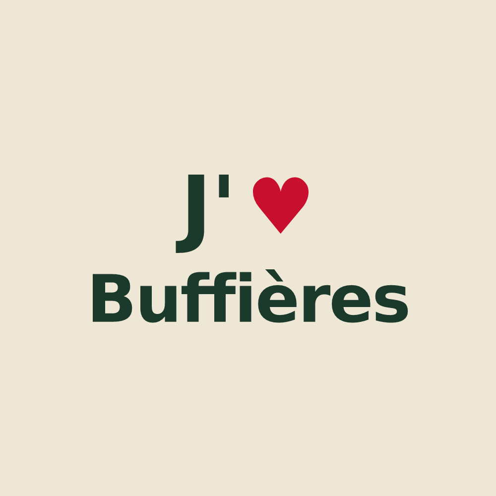 Tote bag personnalisé Buffières — design J'aime Buffières
