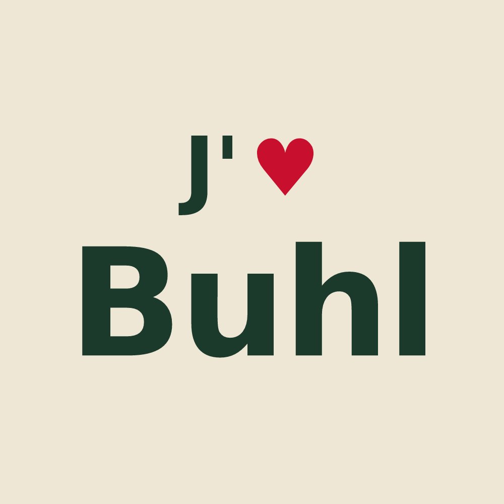 Tote bag personnalisé Buhl — design J'aime Buhl