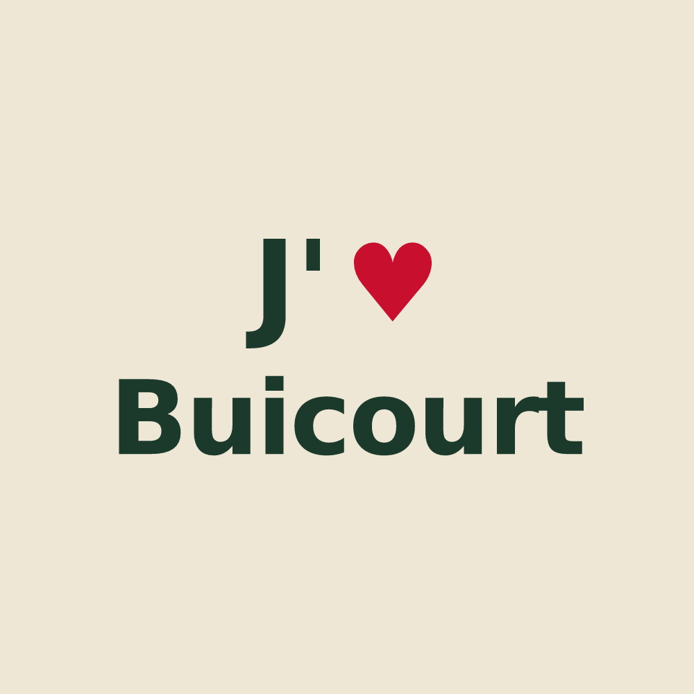Tote bag personnalisé Buicourt — design J'aime Buicourt