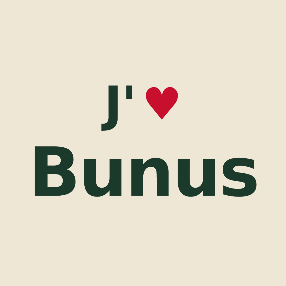 Tote bag personnalisé Bunus — design J'aime Bunus