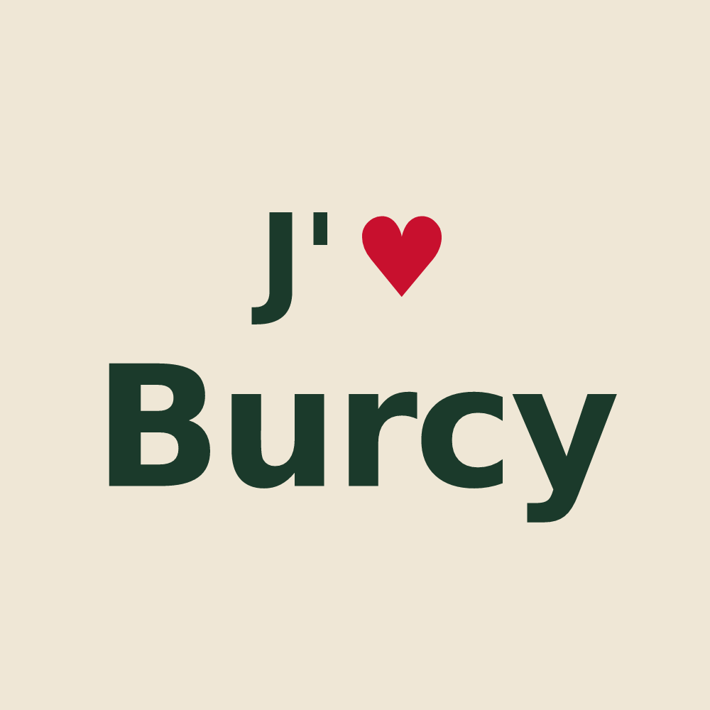 Tote bag personnalisé Burcy — design J'aime Burcy