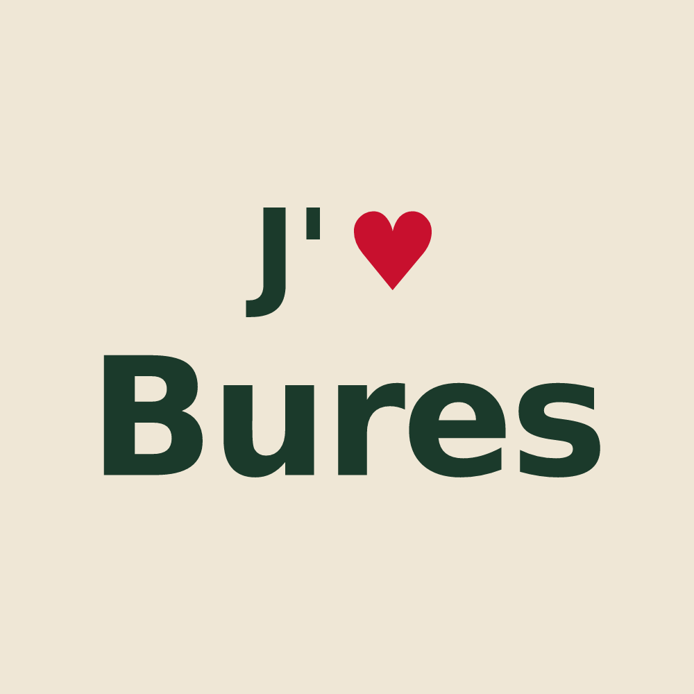 Tote bag personnalisé Bures — design J'aime Bures