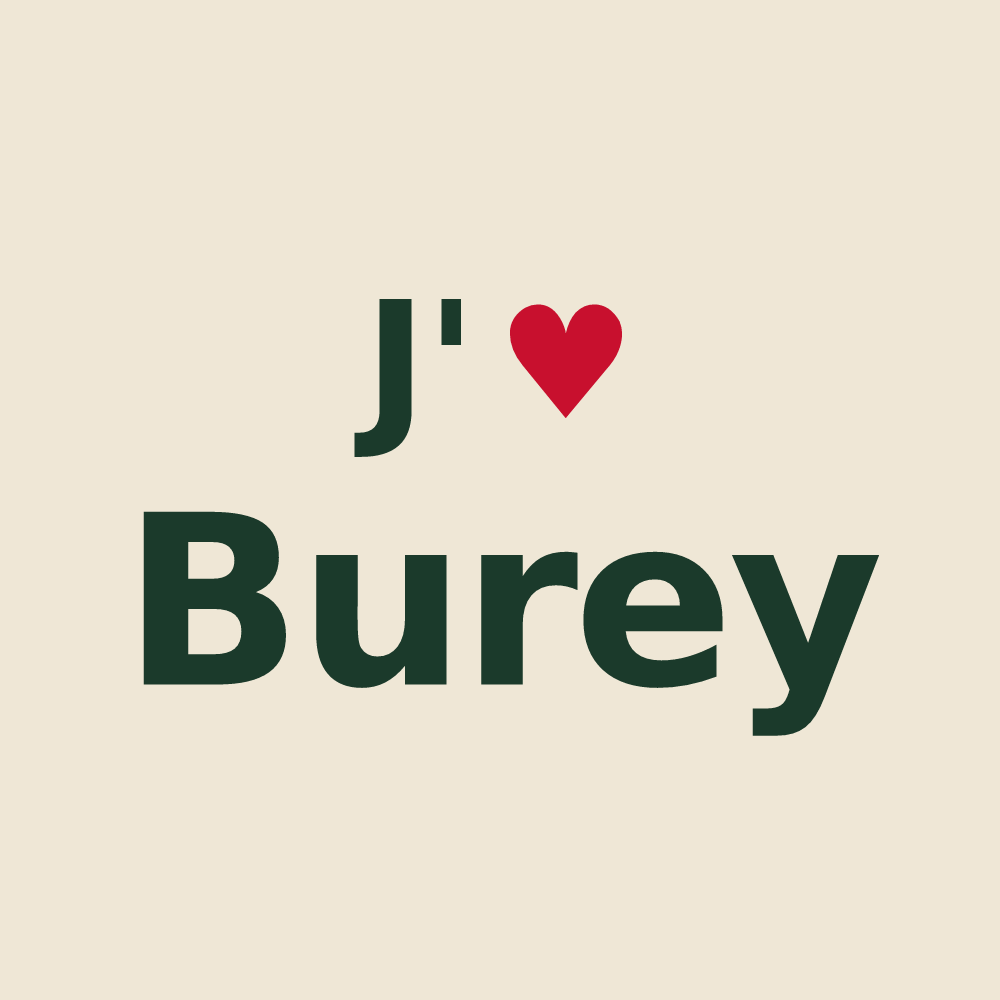 Tote bag personnalisé Burey — design J'aime Burey
