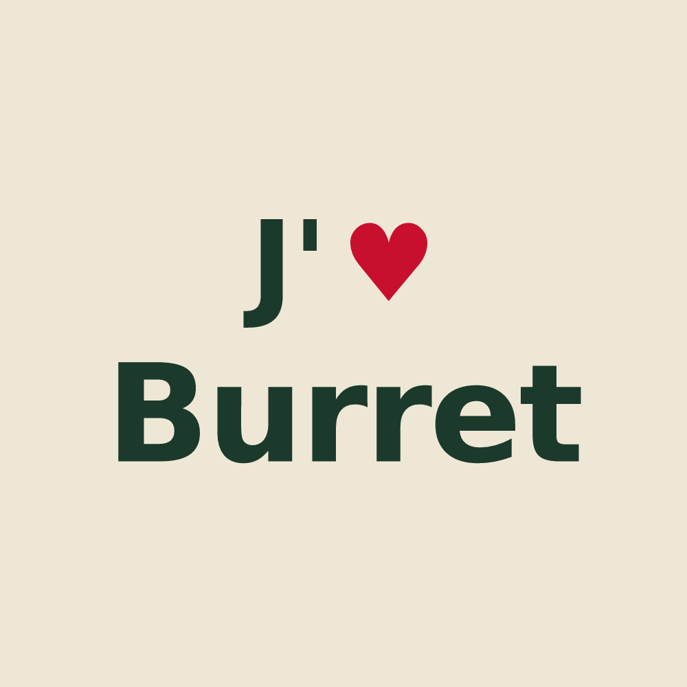 Tote bag personnalisé Burret — design J'aime Burret