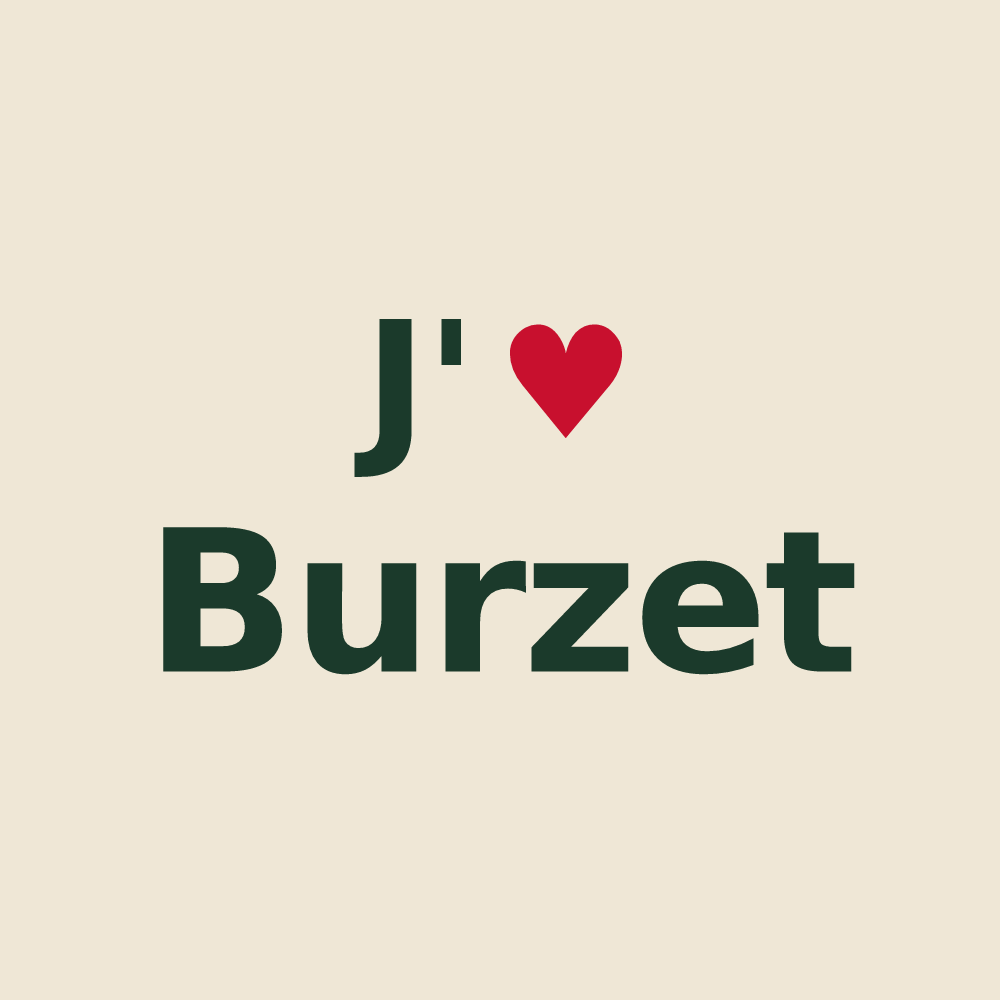 Tote bag personnalisé Burzet — design J'aime Burzet