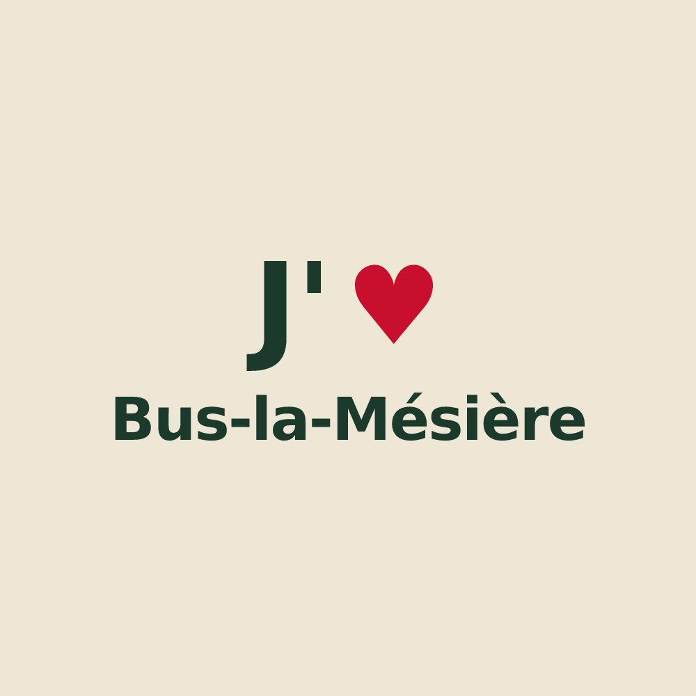 Tote bag personnalisé Bus-la-Mésière — design J'aime Bus-la-Mésière