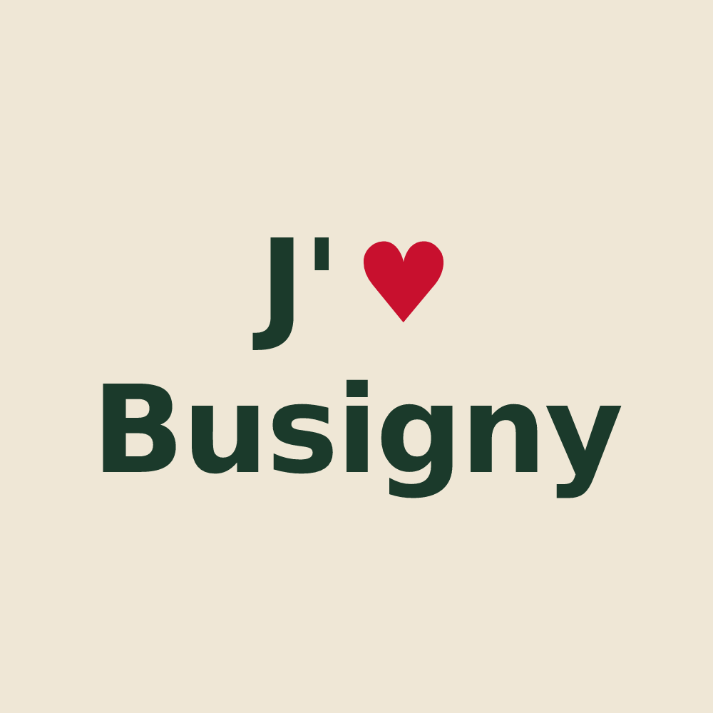 Tote bag personnalisé Busigny — design J'aime Busigny
