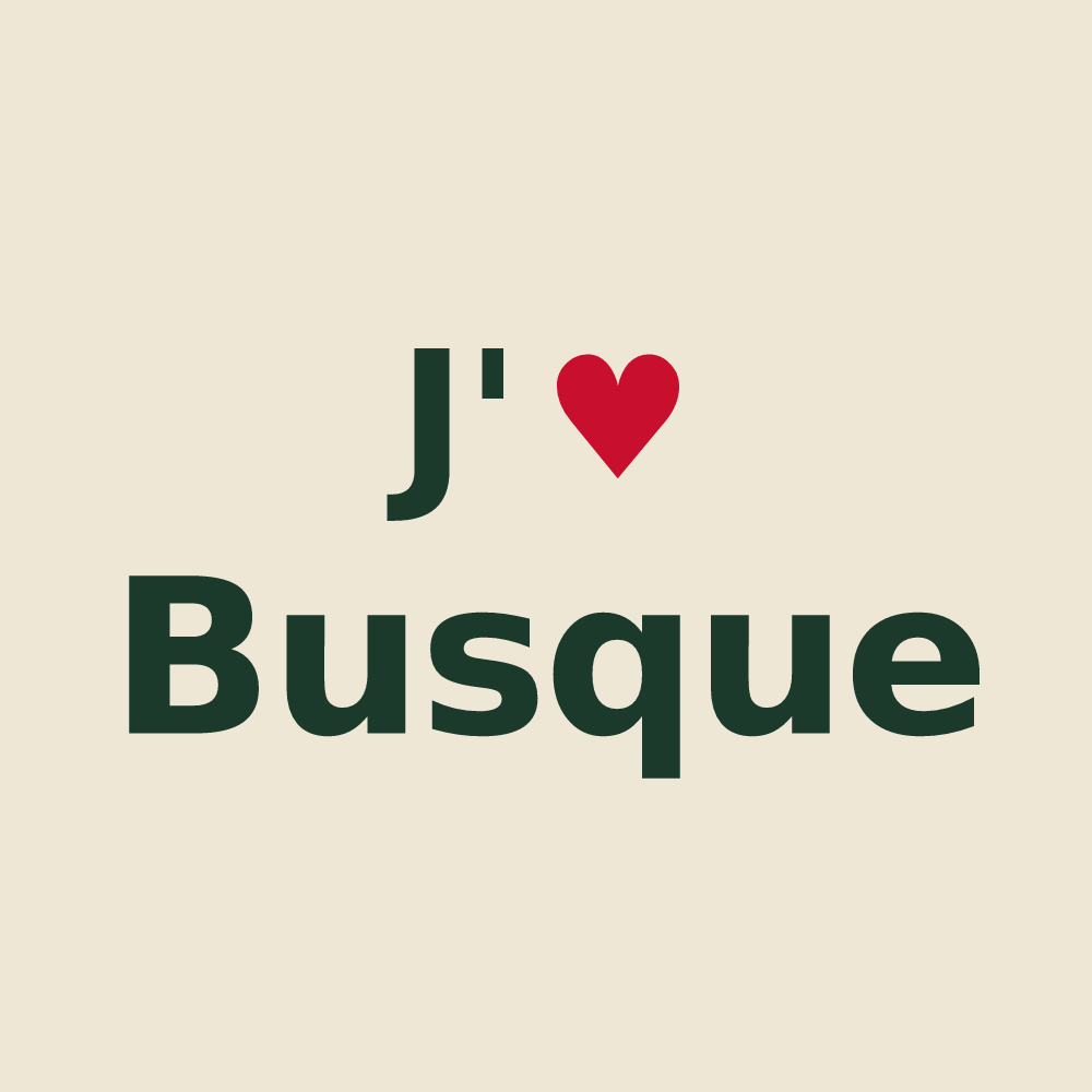 Tote bag personnalisé Busque — design J'aime Busque
