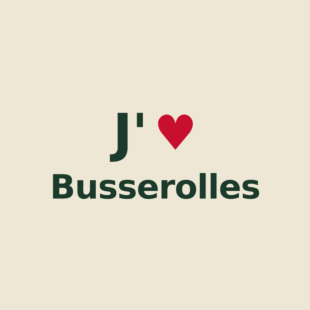 Tote bag personnalisé Busserolles — design J'aime Busserolles