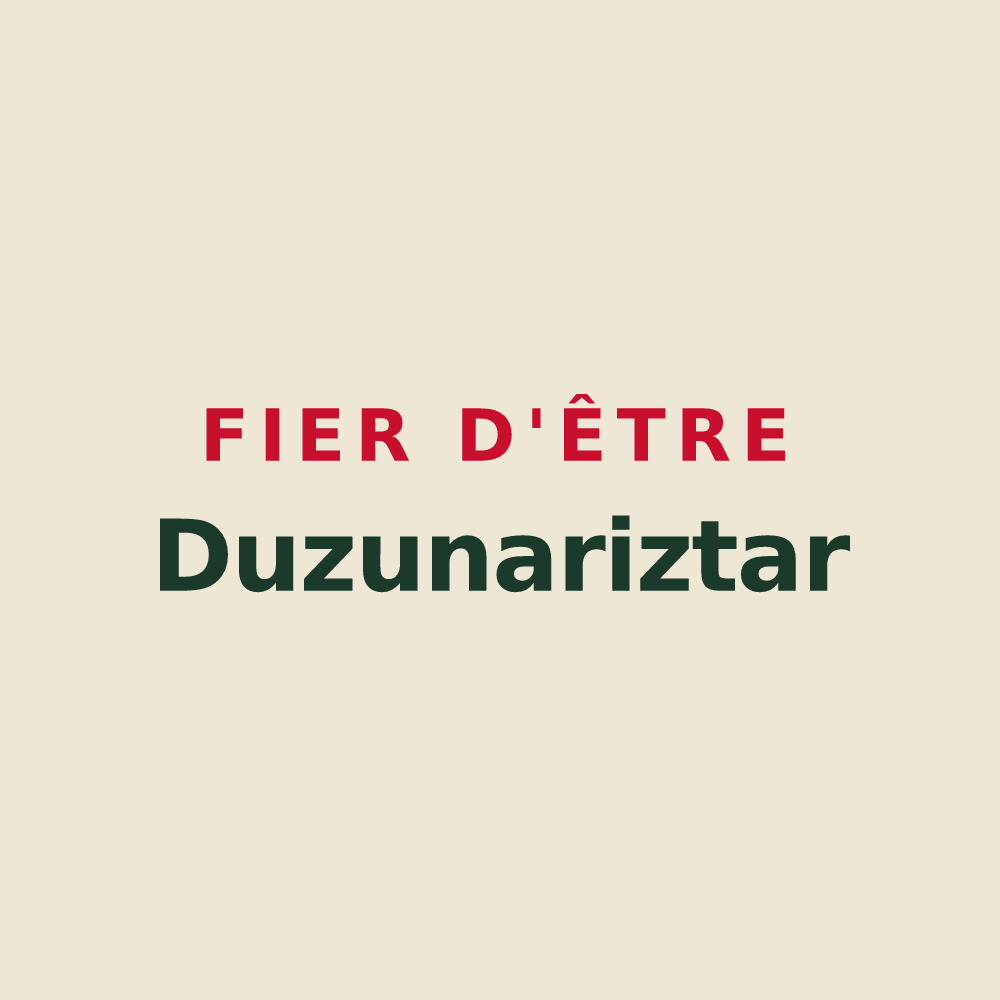 Tote bag « Fier d'être Duzunariztar » — design pour Bussunarits-Sarrasquette