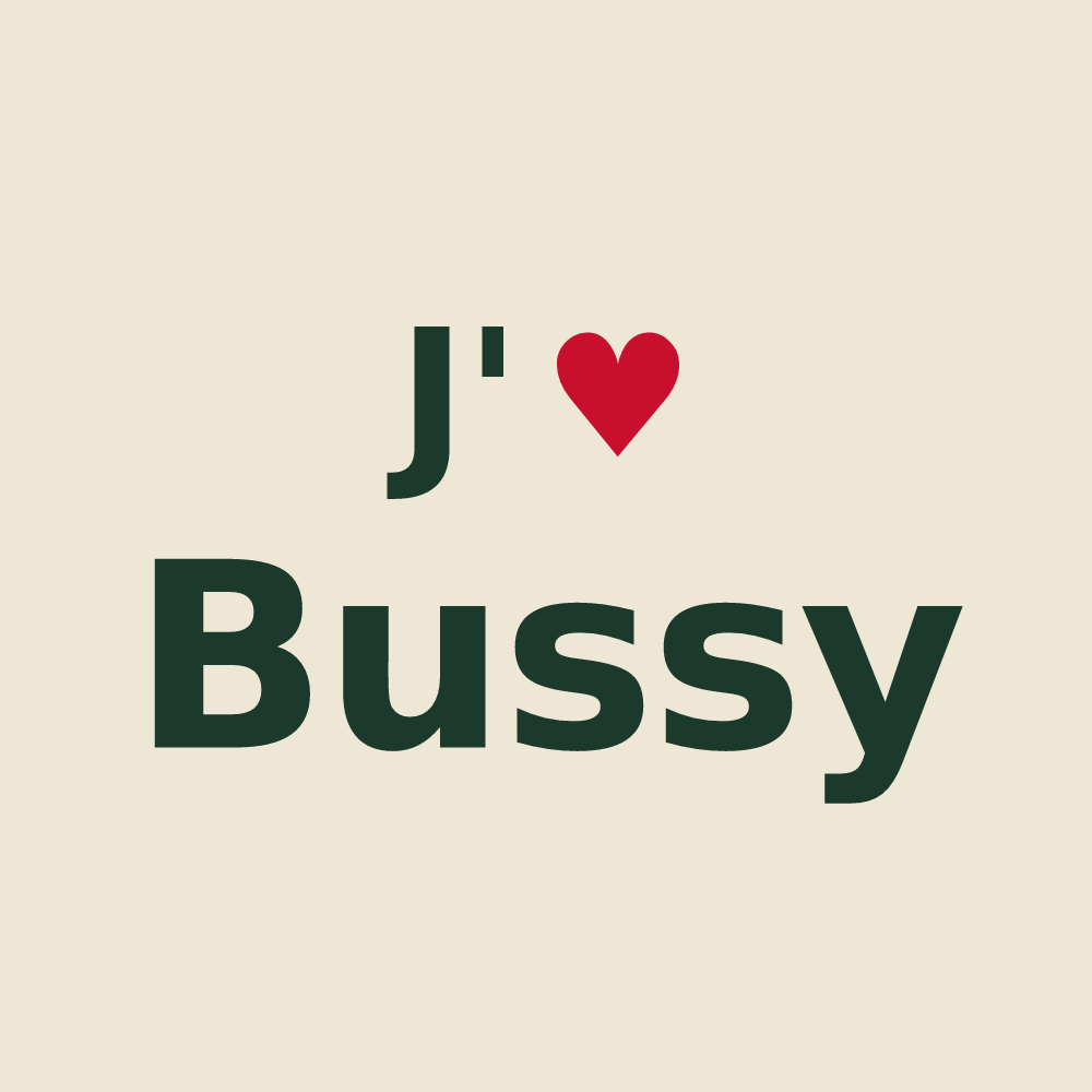 Tote bag personnalisé Bussy — design J'aime Bussy