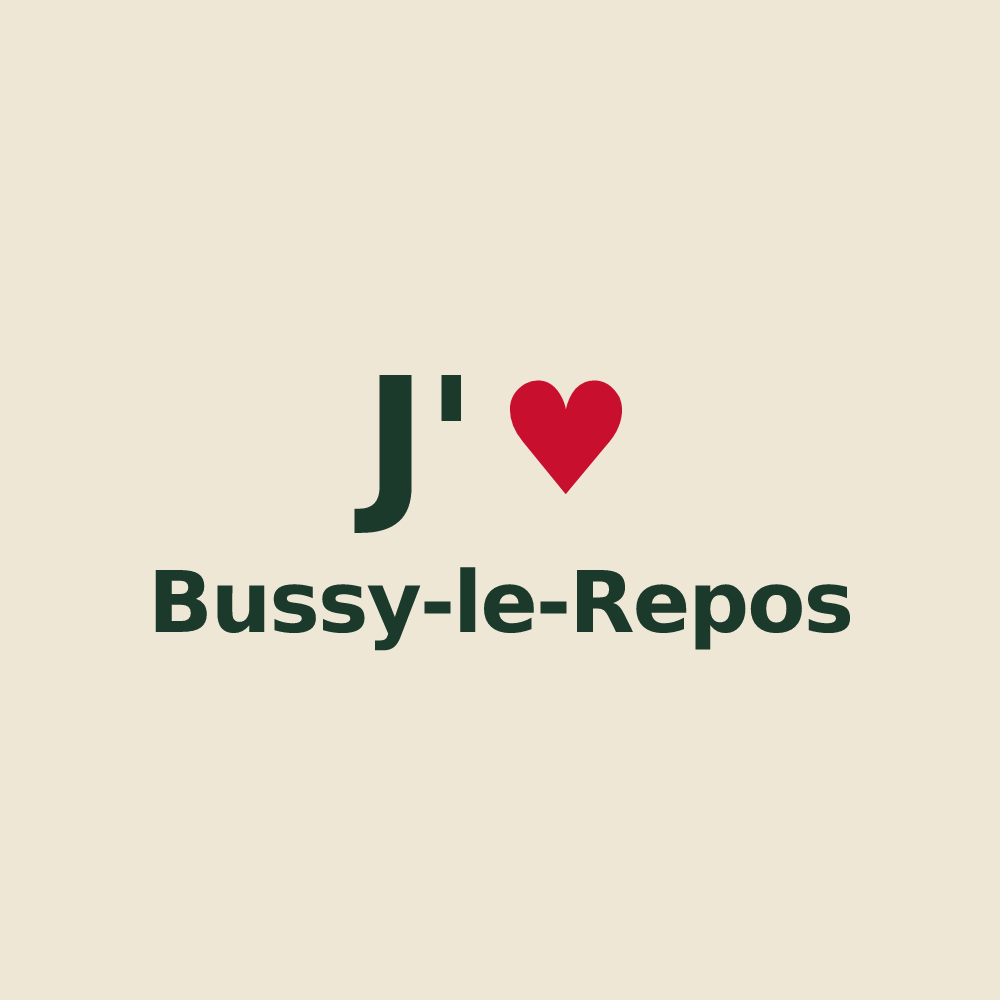 Tote bag personnalisé Bussy-le-Repos — design J'aime Bussy-le-Repos