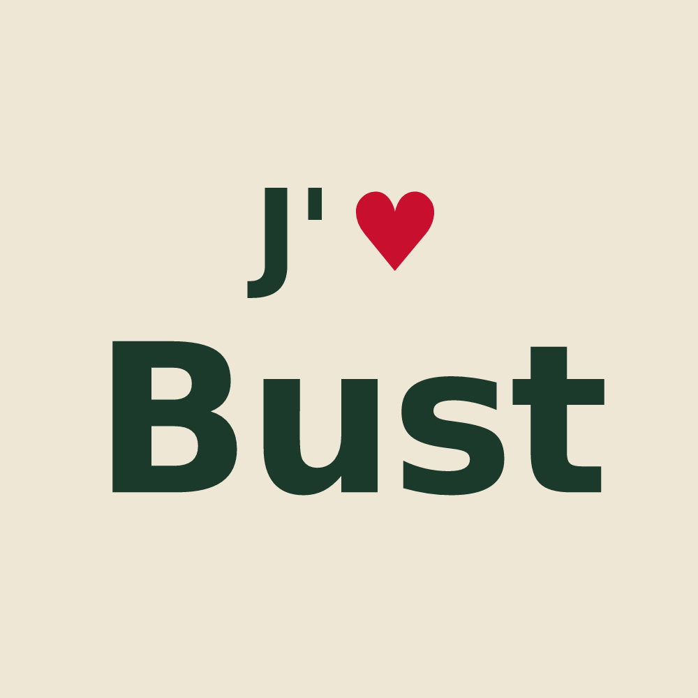 Tote bag personnalisé Bust — design J'aime Bust