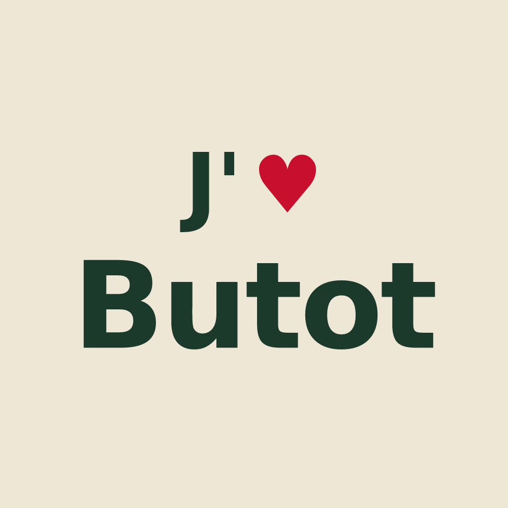 Tote bag personnalisé Butot — design J'aime Butot