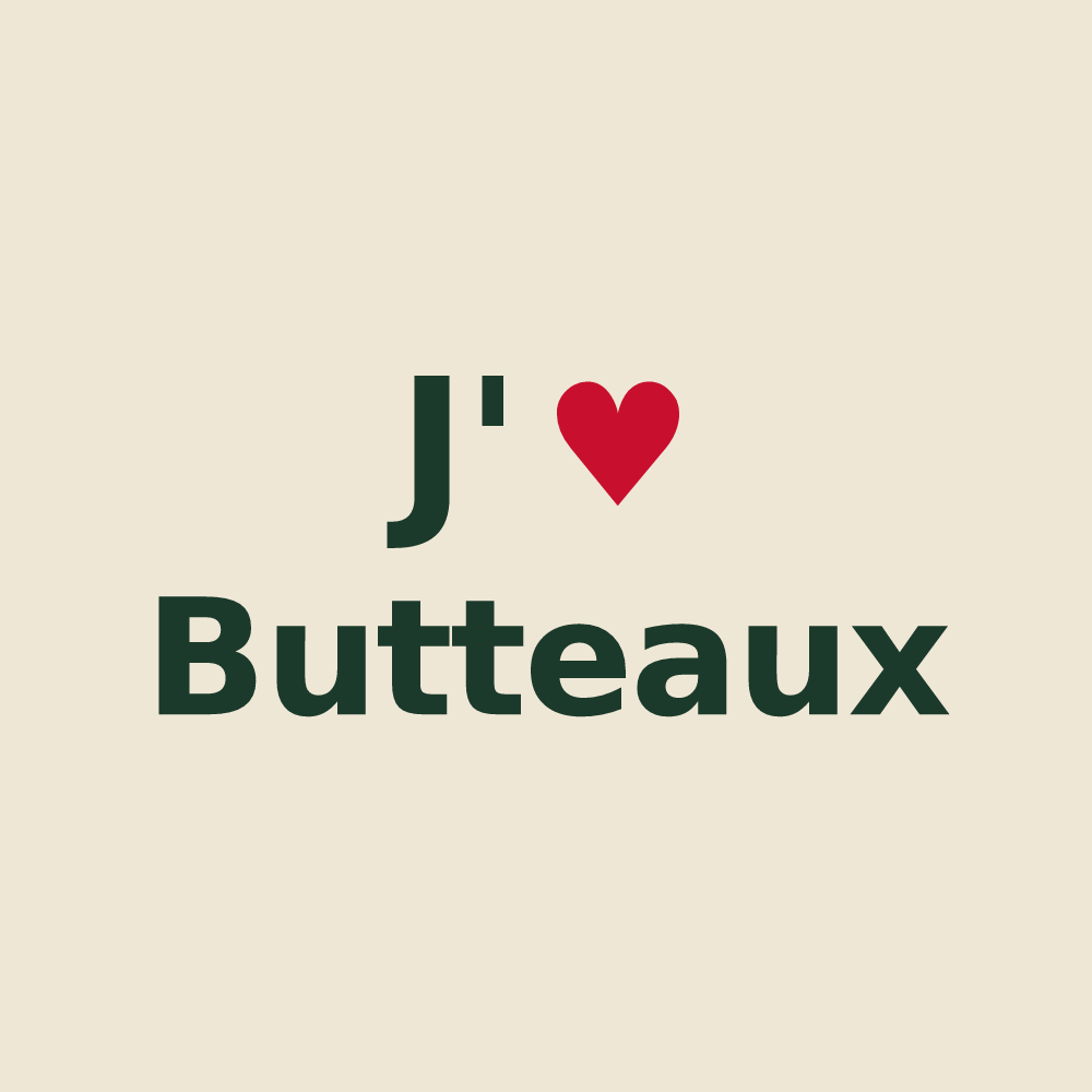 Tote bag personnalisé Butteaux — design J'aime Butteaux