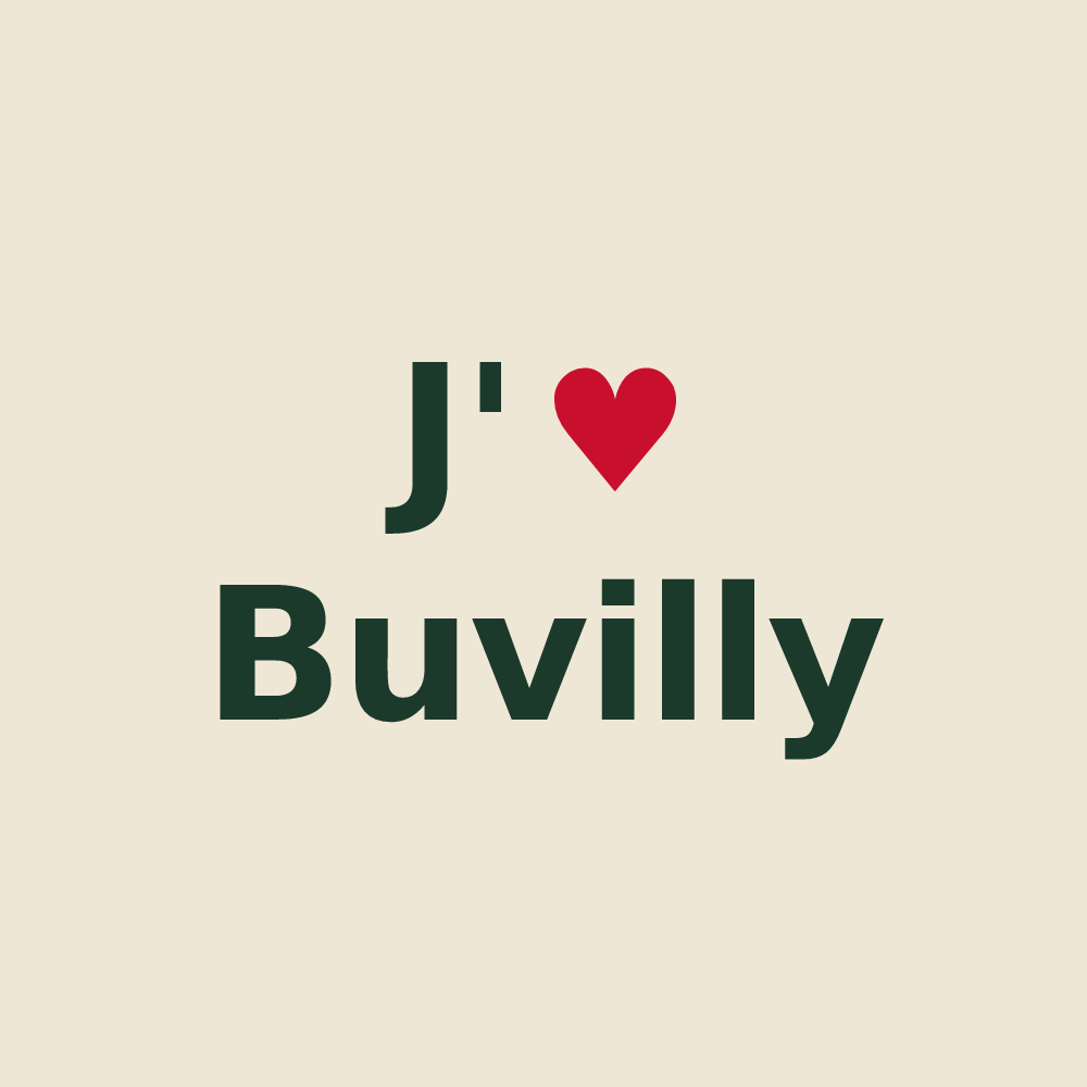 Tote bag personnalisé Buvilly — design J'aime Buvilly