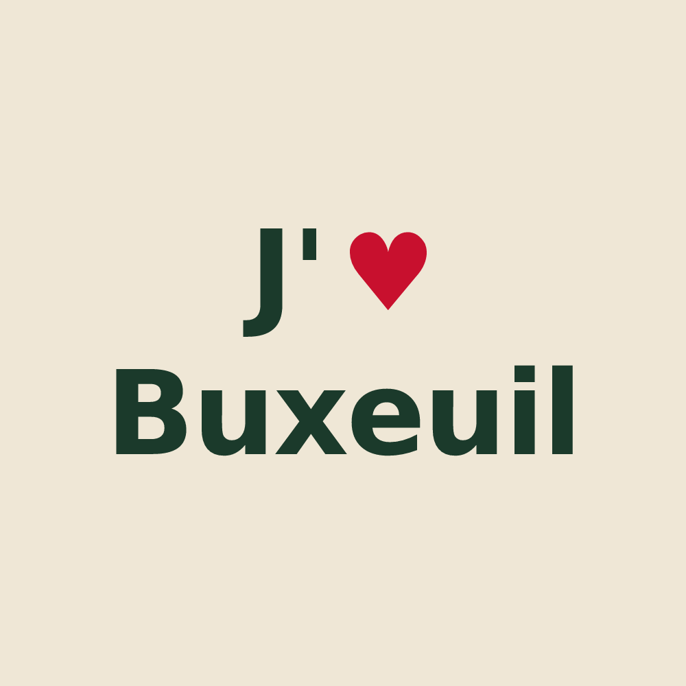 Tote bag personnalisé Buxeuil — design J'aime Buxeuil