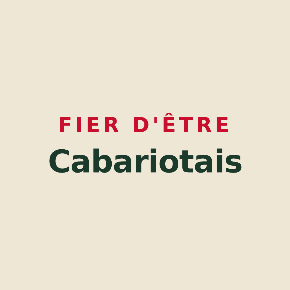 Tote bag « Fier d'être Cabariotais » — design pour Cabariot