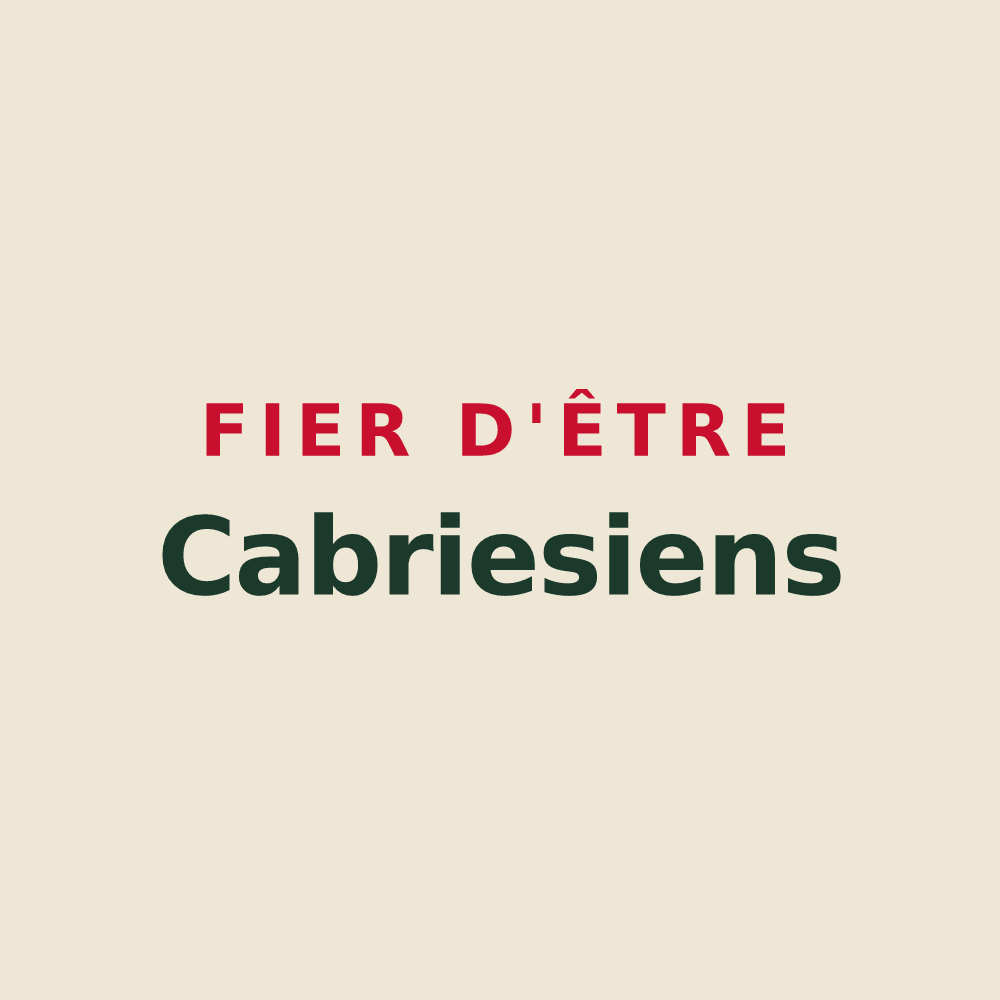 Tote bag « Fier d'être Cabriesiens » — design pour Cabriès