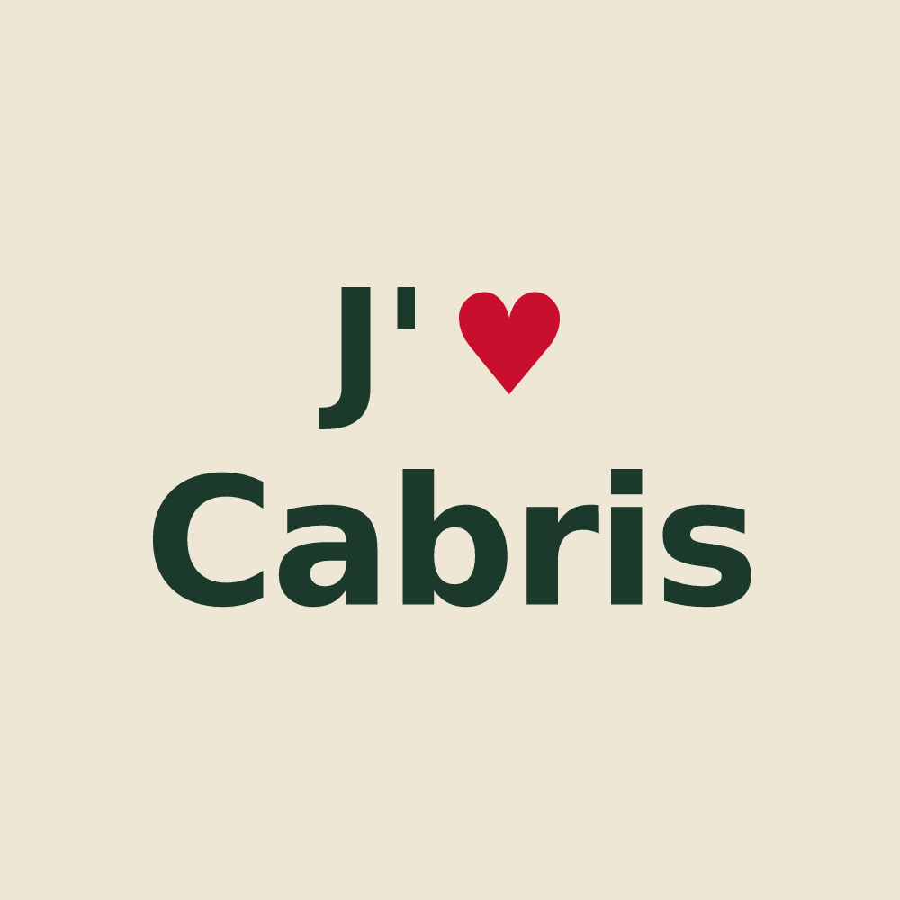 Tote bag personnalisé Cabris — design J'aime Cabris