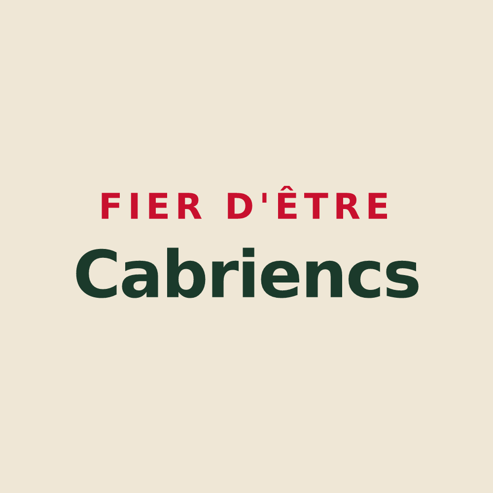 Tote bag « Fier d'être Cabriencs » — design pour Cabris