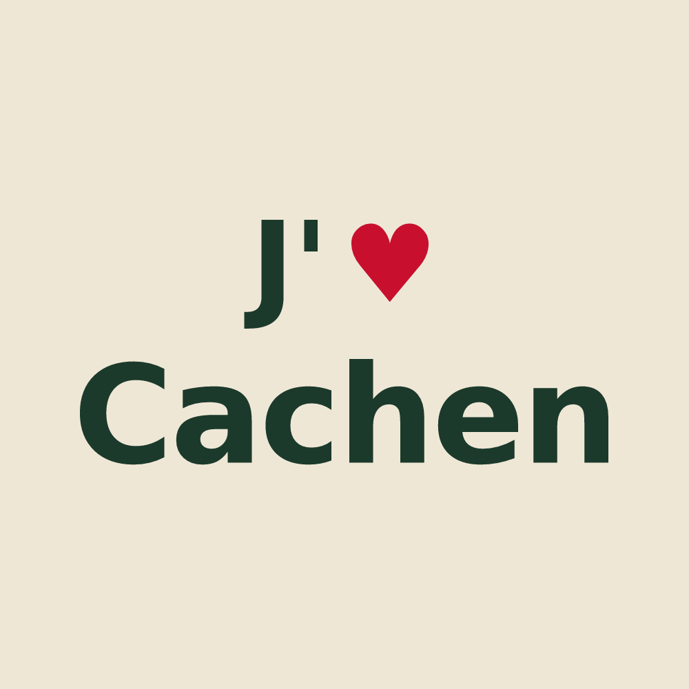 Tote bag personnalisé Cachen — design J'aime Cachen