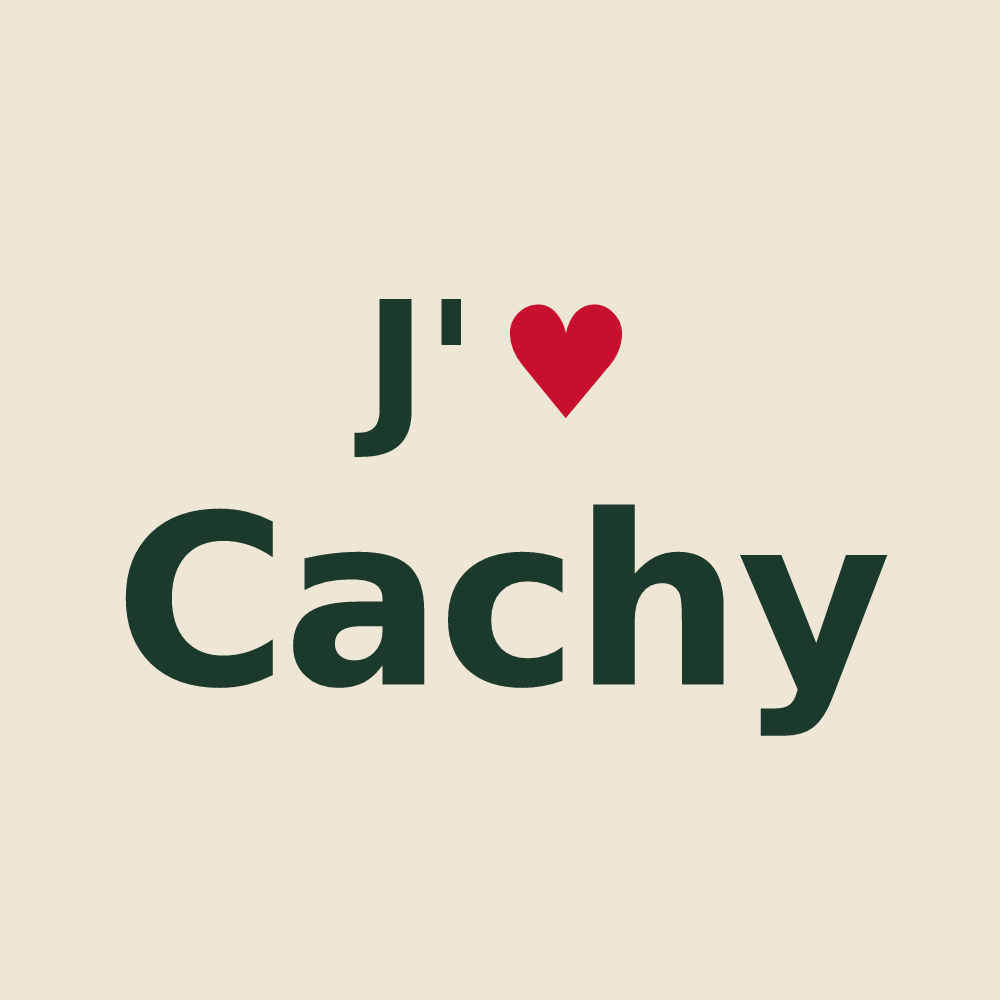 Tote bag personnalisé Cachy — design J'aime Cachy