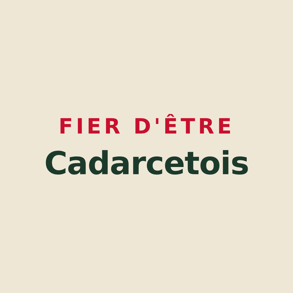 Tote bag « Fier d'être Cadarcetois » — design pour Cadarcet