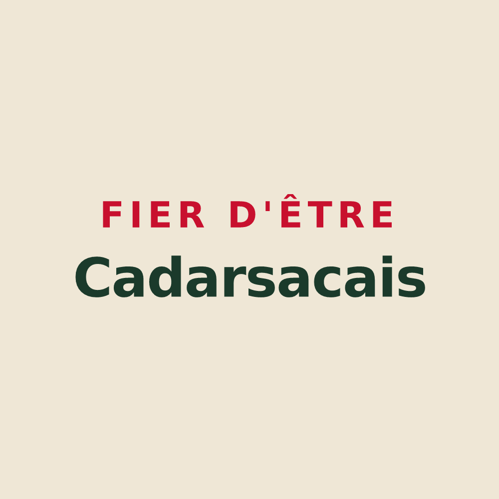 Tote bag « Fier d'être Cadarsacais » — design pour Cadarsac