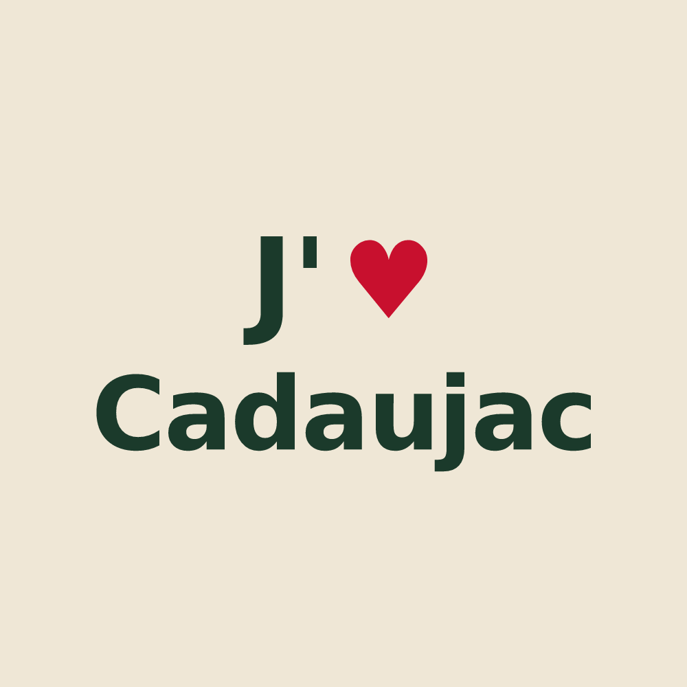 Tote bag personnalisé Cadaujac — design J'aime Cadaujac