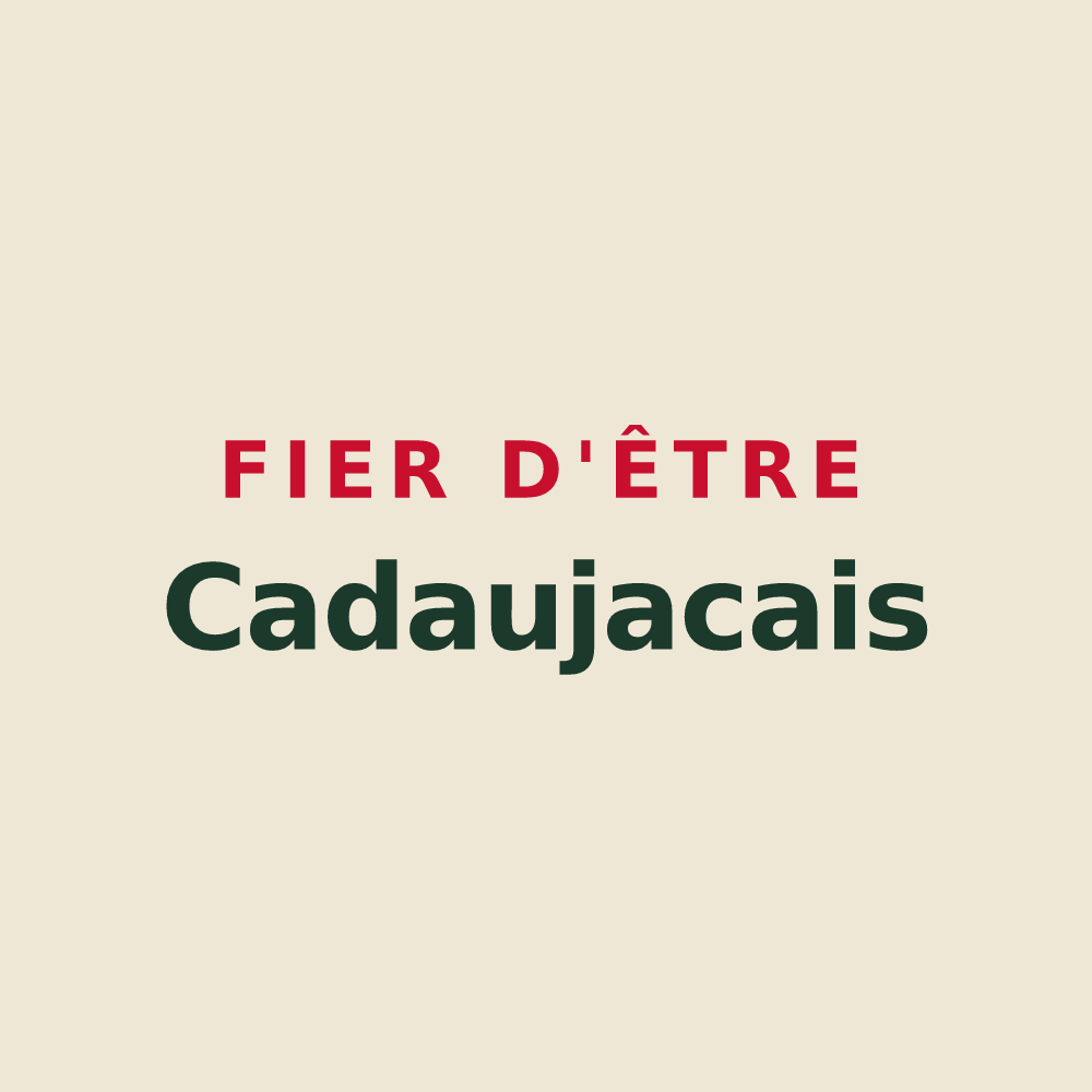 Tote bag « Fier d'être Cadaujacais » — design pour Cadaujac