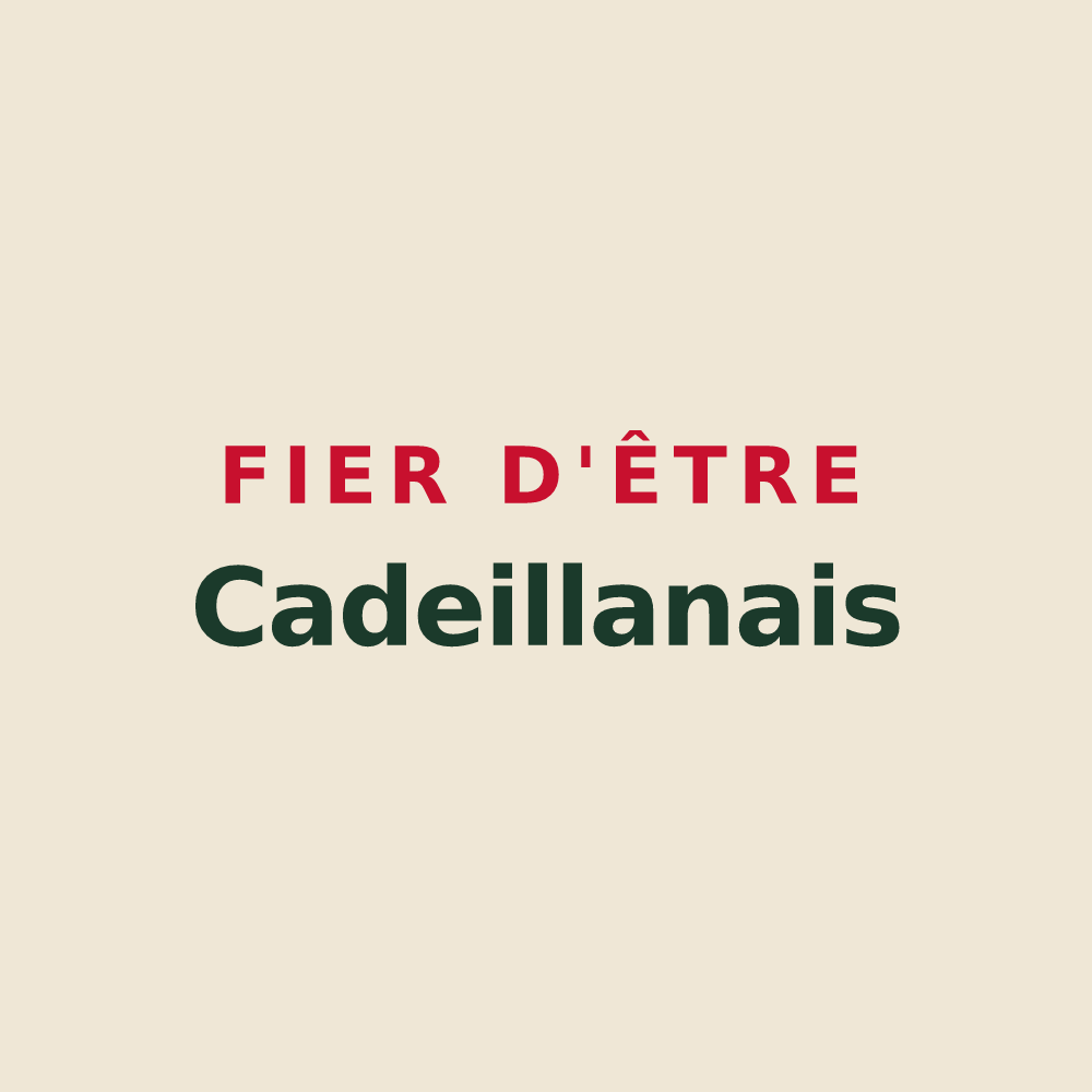 Tote bag « Fier d'être Cadeillanais » — design pour Cadeillan