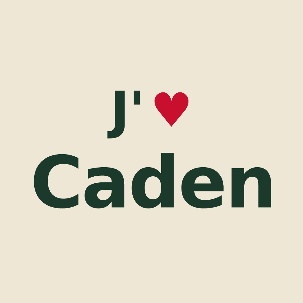 Tote bag personnalisé Caden — design J'aime Caden