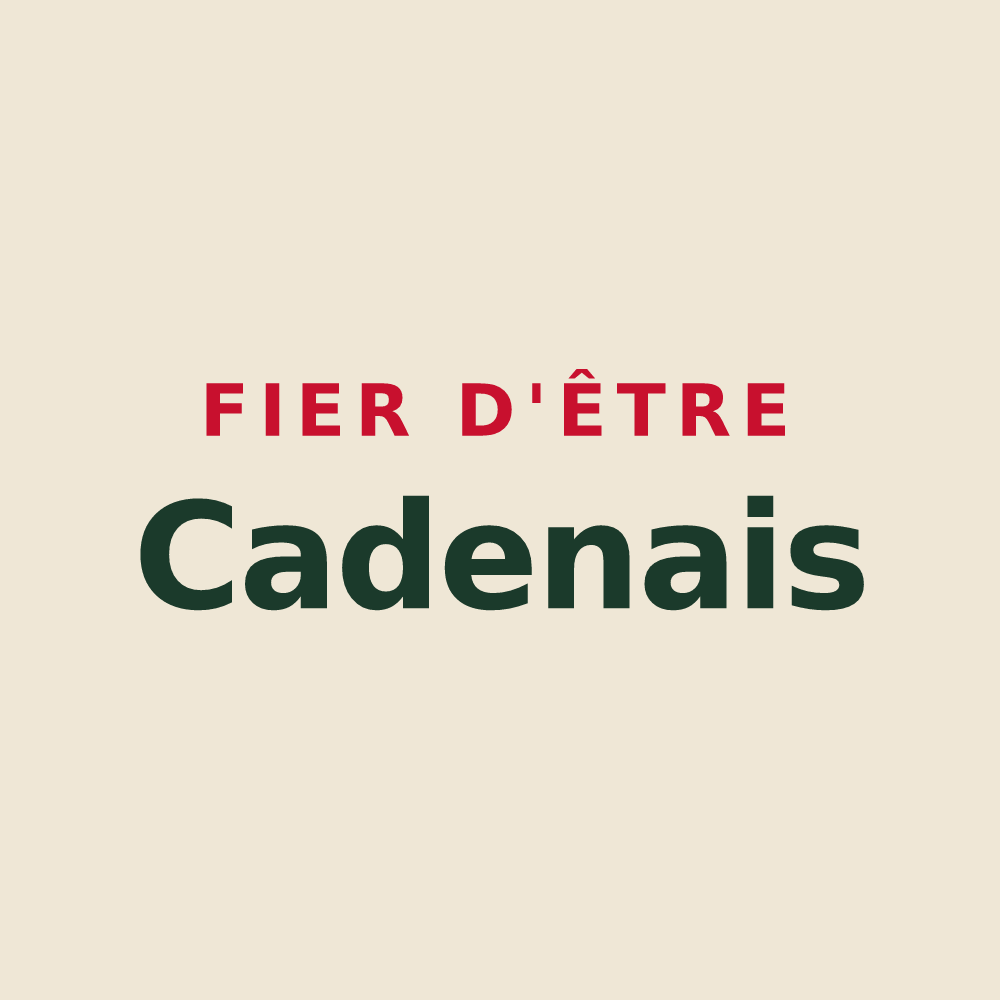 Tote bag « Fier d'être Cadenais » — design pour Caden
