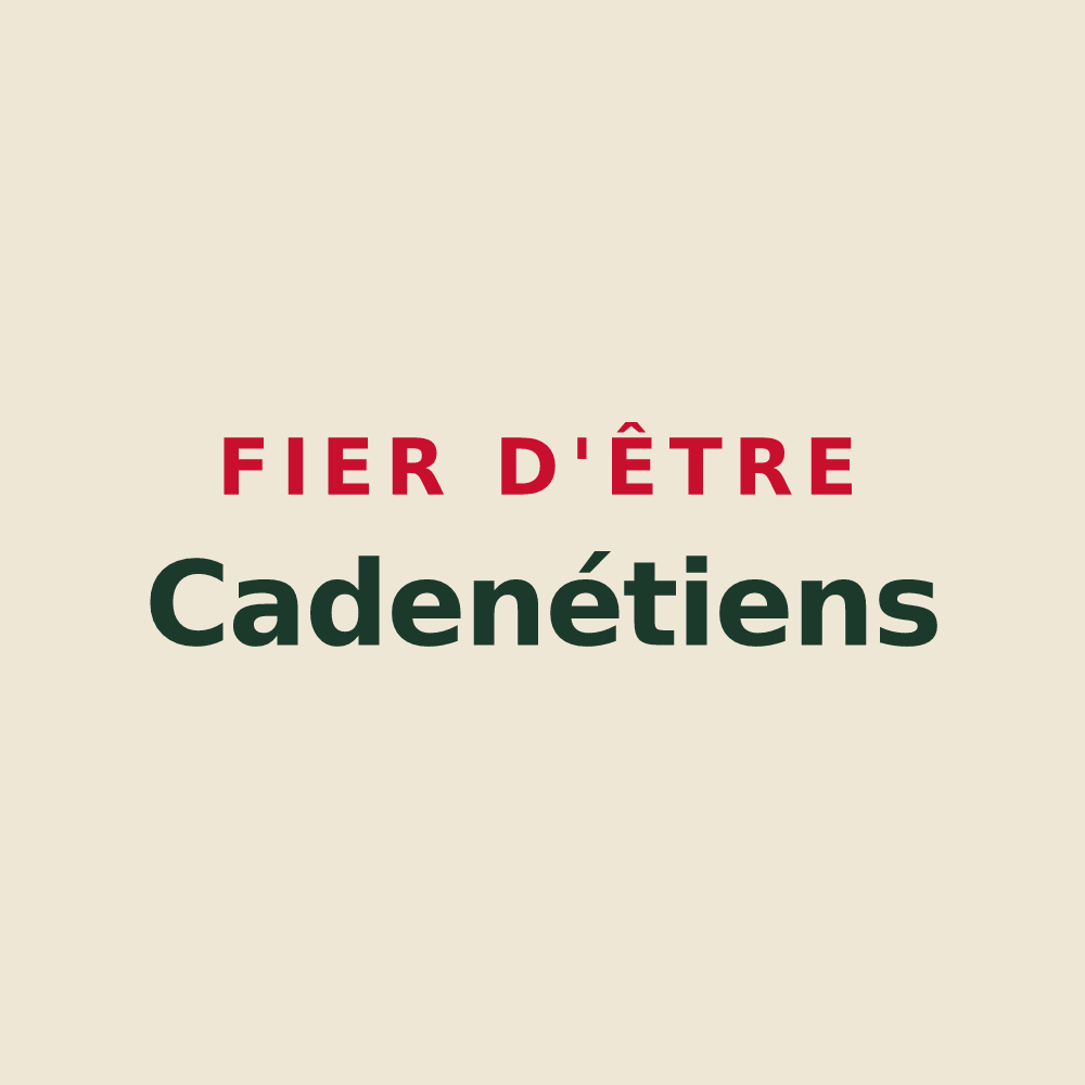 Tote bag « Fier d'être Cadenétiens » — design pour Cadenet