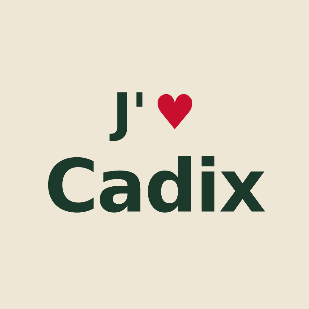 Tote bag personnalisé Cadix — design J'aime Cadix