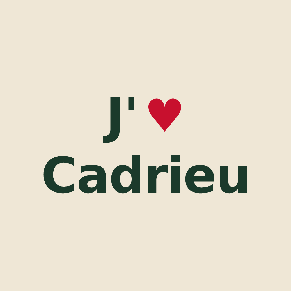 Tote bag personnalisé Cadrieu — design J'aime Cadrieu