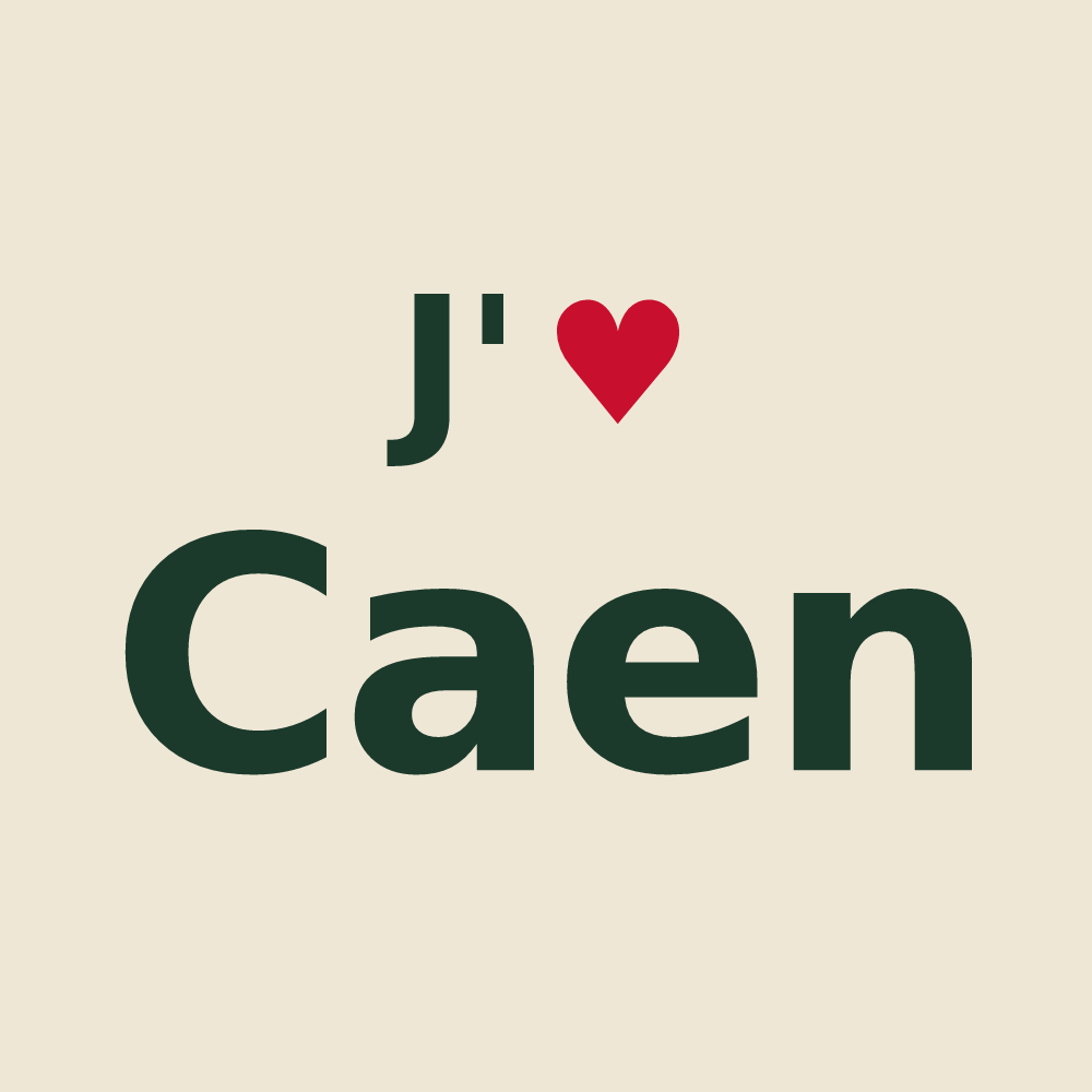 Tote bag personnalisé Caen — design J'aime Caen